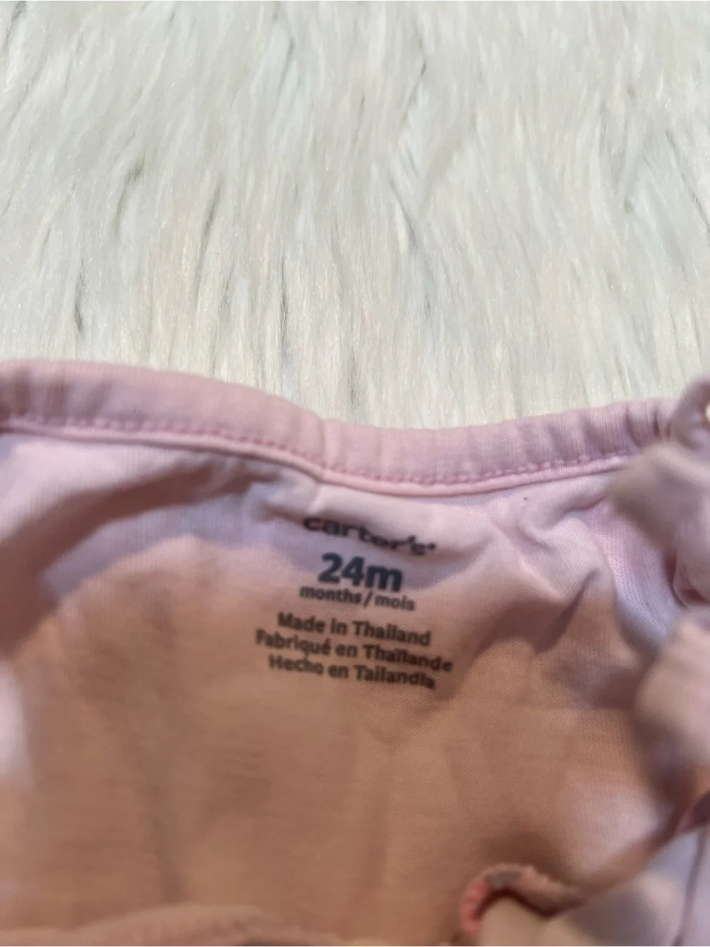 Carter's Baby Girls Sz 24 Months Romper Dress Light Pink Watermelon Print Cotton